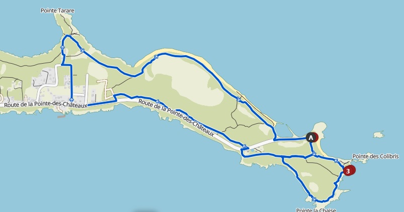 boucle pointe des chateaux au depart de beauséjour